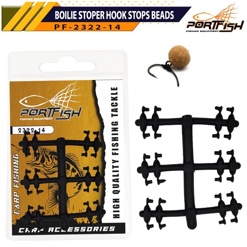 Portfish 2322-14 Boilie Stoper Hook Stops Beads