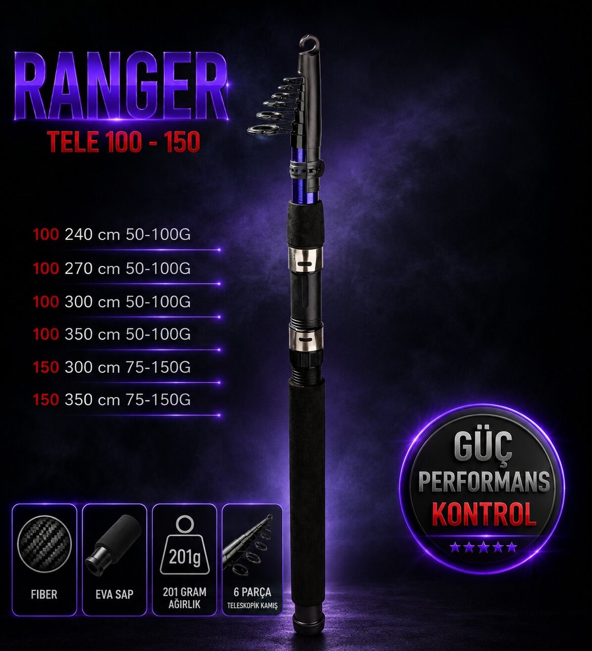 RANGER 100 TELE 240 CM 50-100G