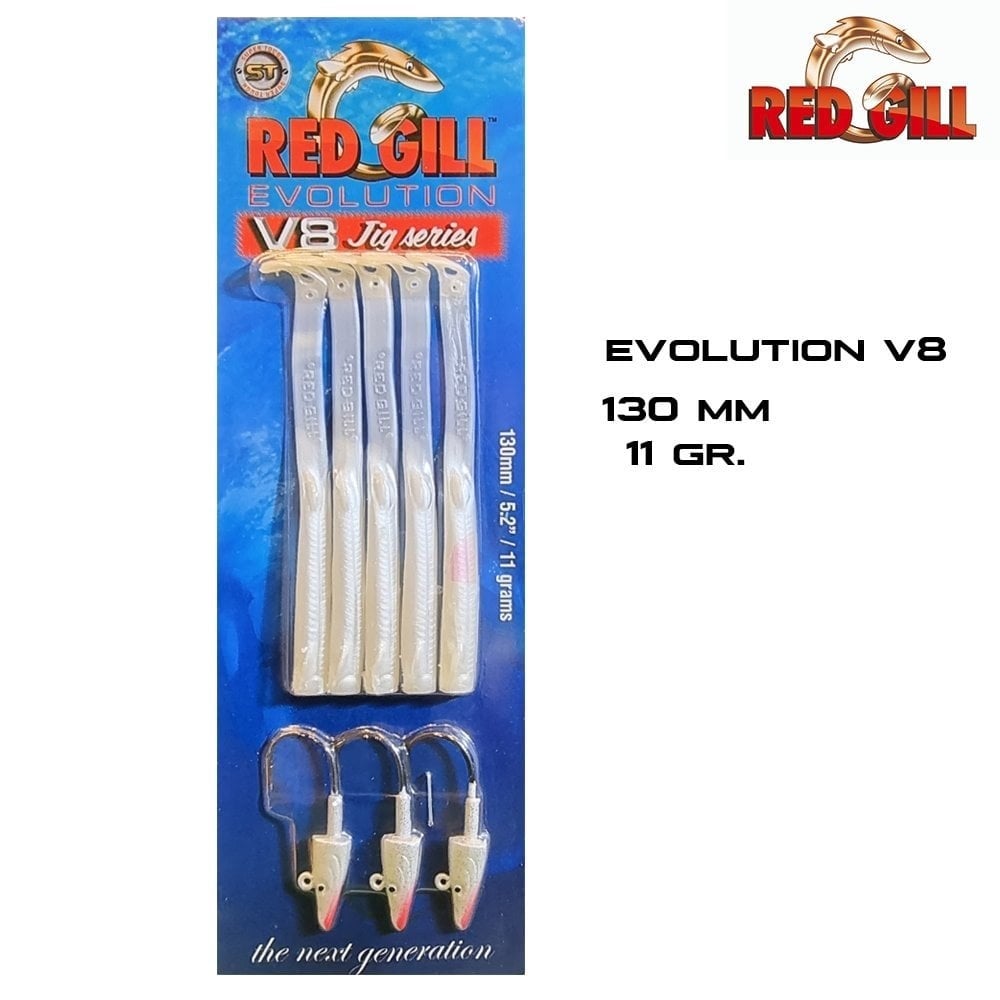 Redgill V8 Jig Series 8cm 5.5gr Silver Pearl Silikon Yem