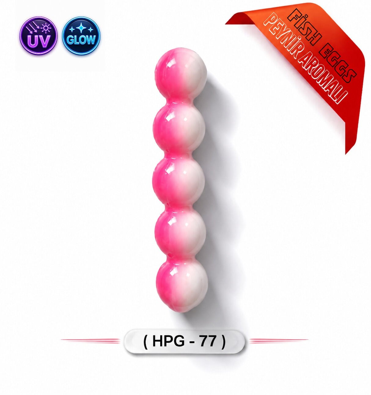 SPIINX FISH EGGS 10MM 25P CHEDDAR UV HOT PINK X GLOW 77