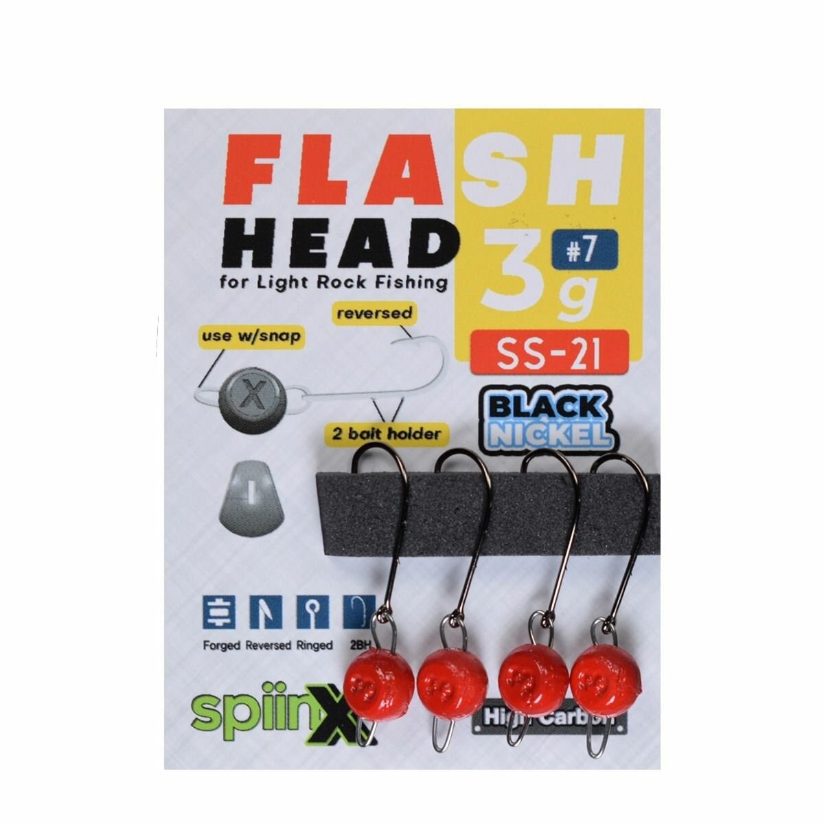 SPIINX FLASH HEAD JIGHEAD KIRMIZI  3G #7 4P
