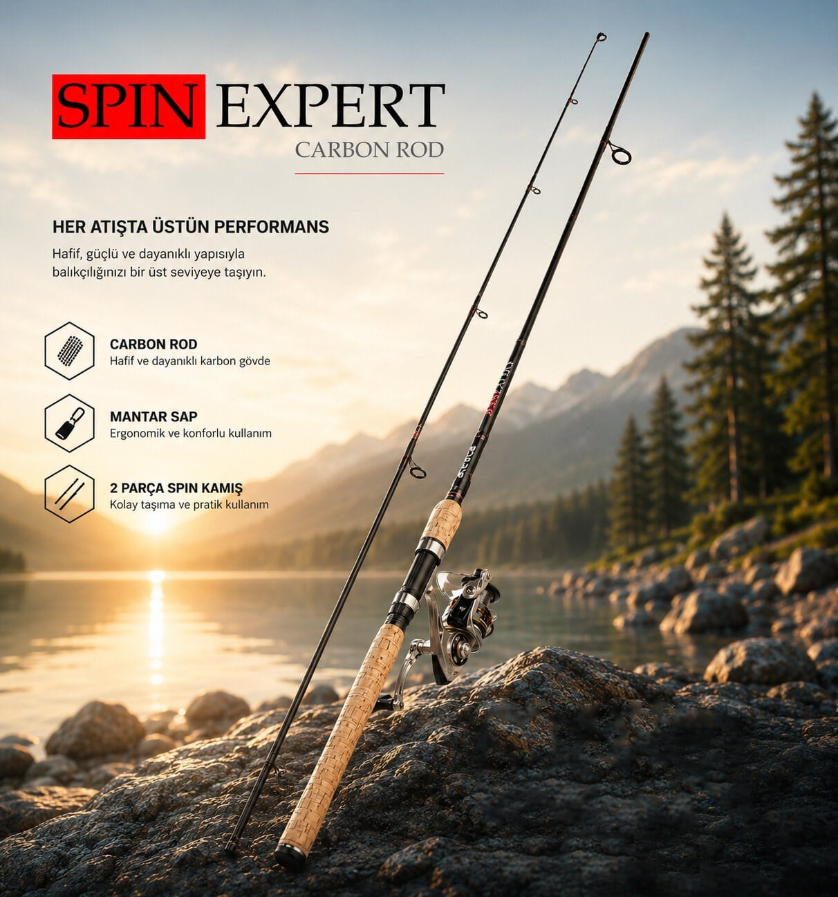 SPIN EXPERT 240 CM 10-30G MF 2P KARBON