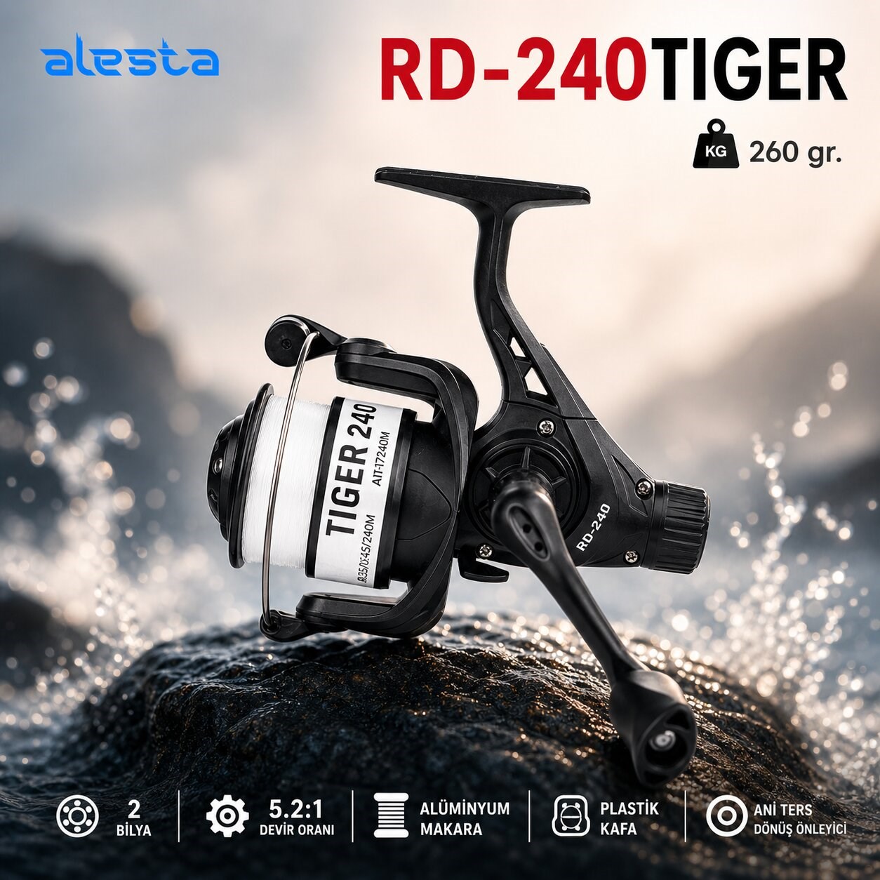 TIGER RD-240 CNC KOL BEYAZ 2BB MİSİNALI