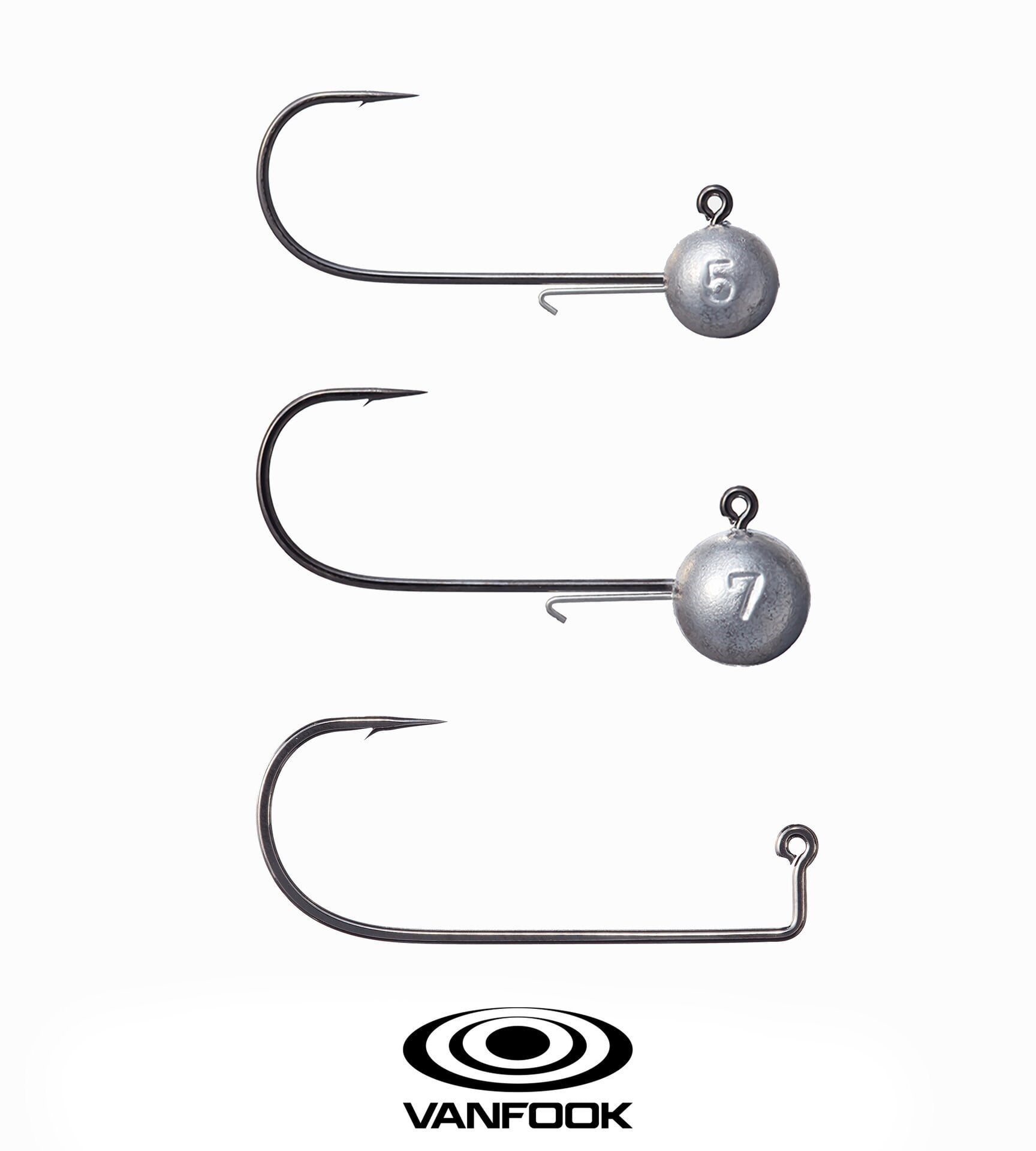 VANFOOK JD-31B ANTIMONY JIG HEAD NS BK 4P 10G #2/0