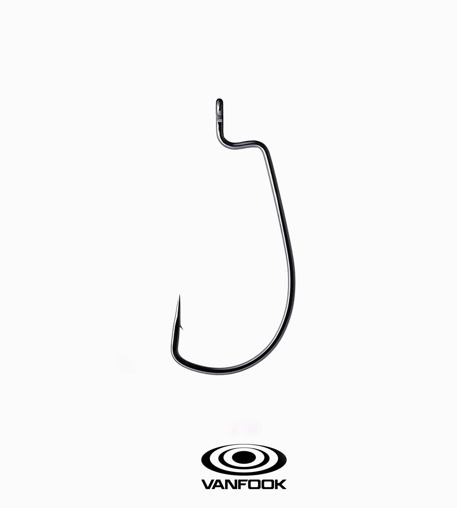 VANFOOK WORM-55B FLAT NS BLACK 5P #3/0