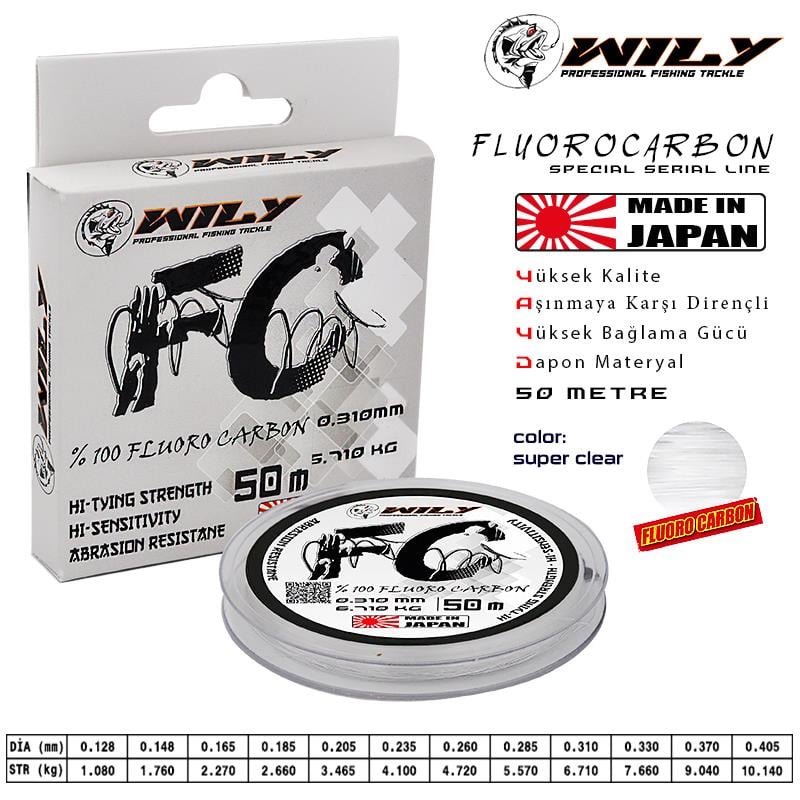 Wily FC Fluoro Carbon Misina 50 mt