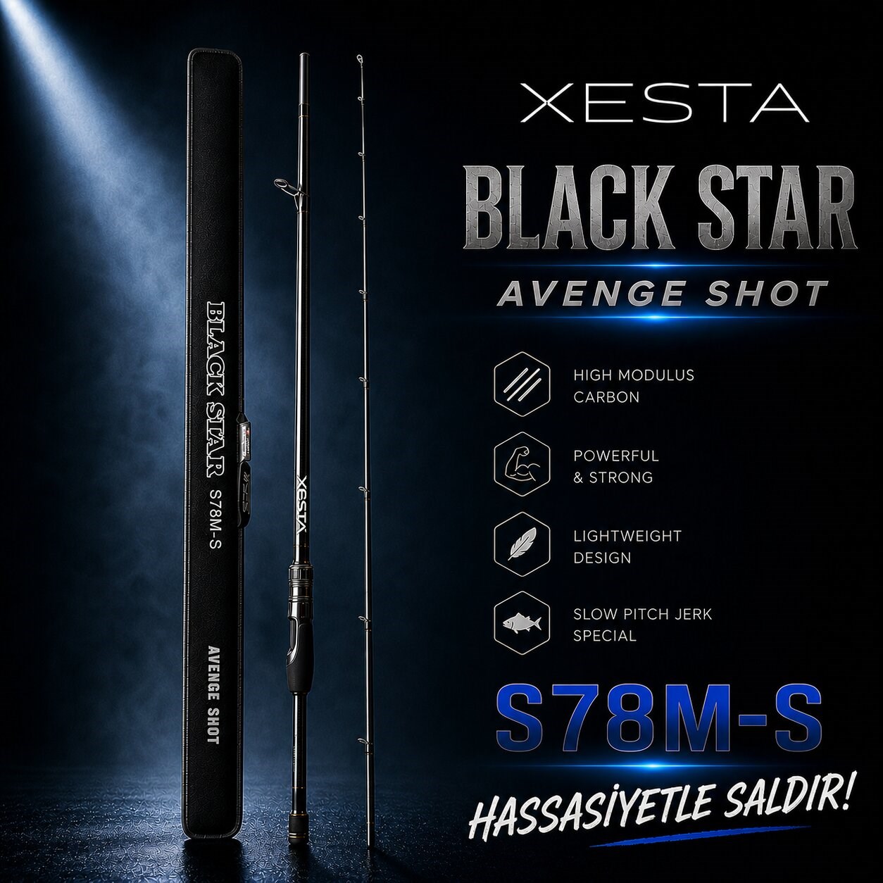 XESTA BLACKSTAR S78M-S KAMIŞ 2.34M 1-20G 0.2-08PE 2P