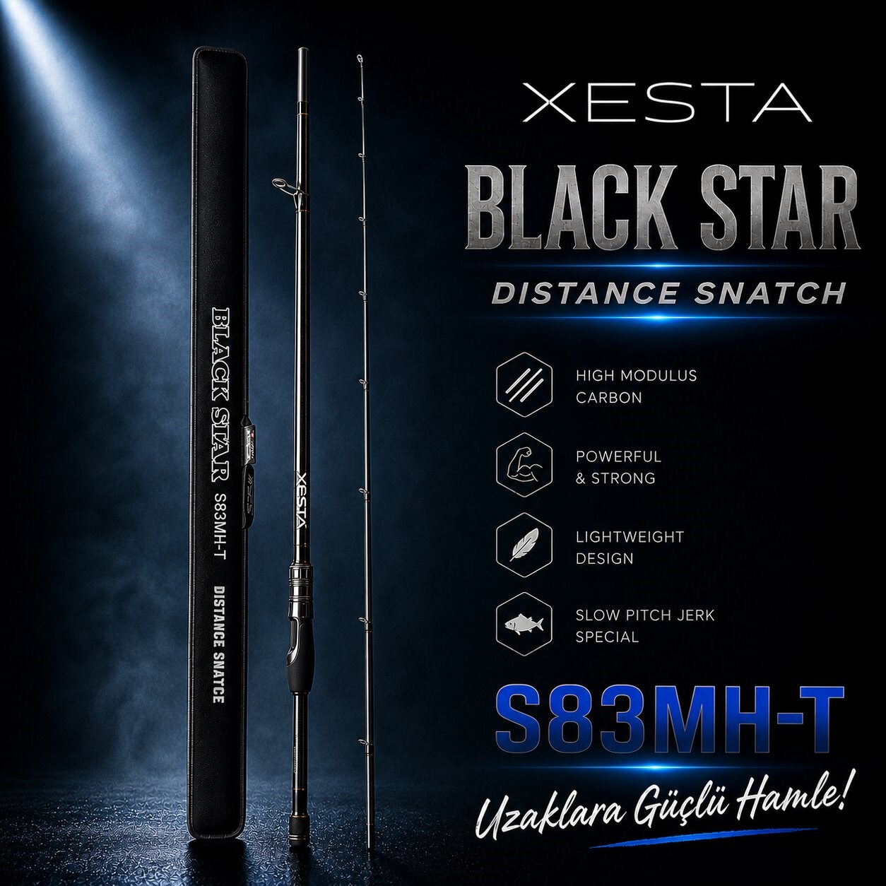XESTA BLACKSTAR S83MH-T KAMIŞ 2.51M 1.5-25G #0.2-08 2P