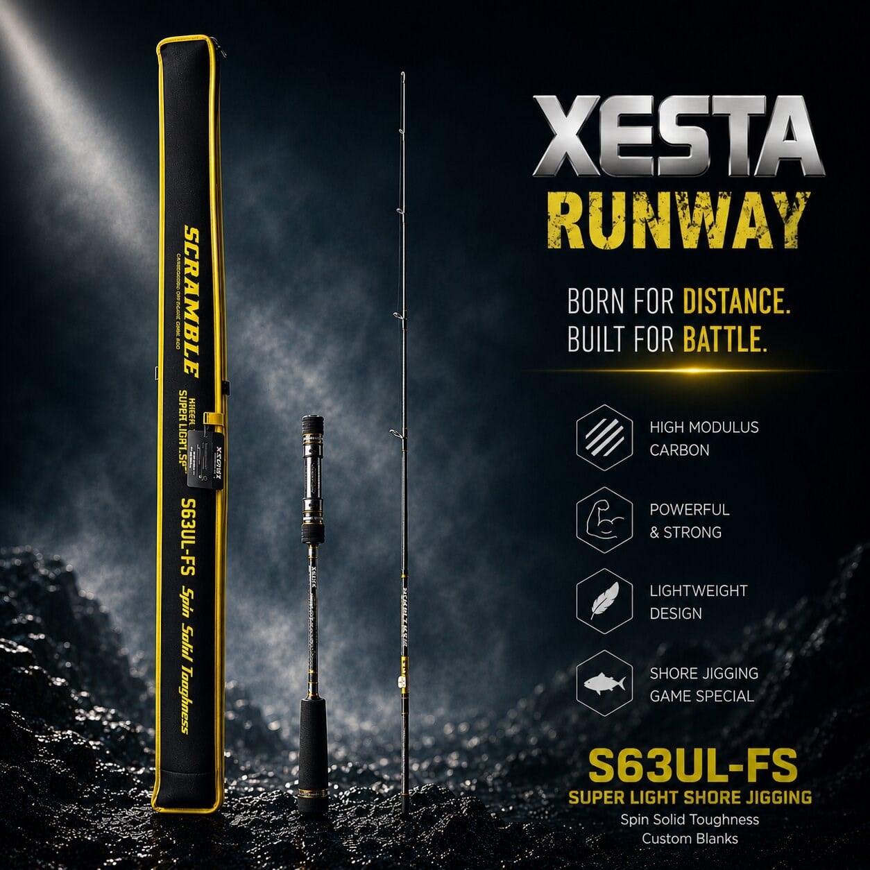 XESTA SCRAMBLE SUPER LIGHT S. SOLID TGH. S63UL-FS 1.90M MAX80G 2P