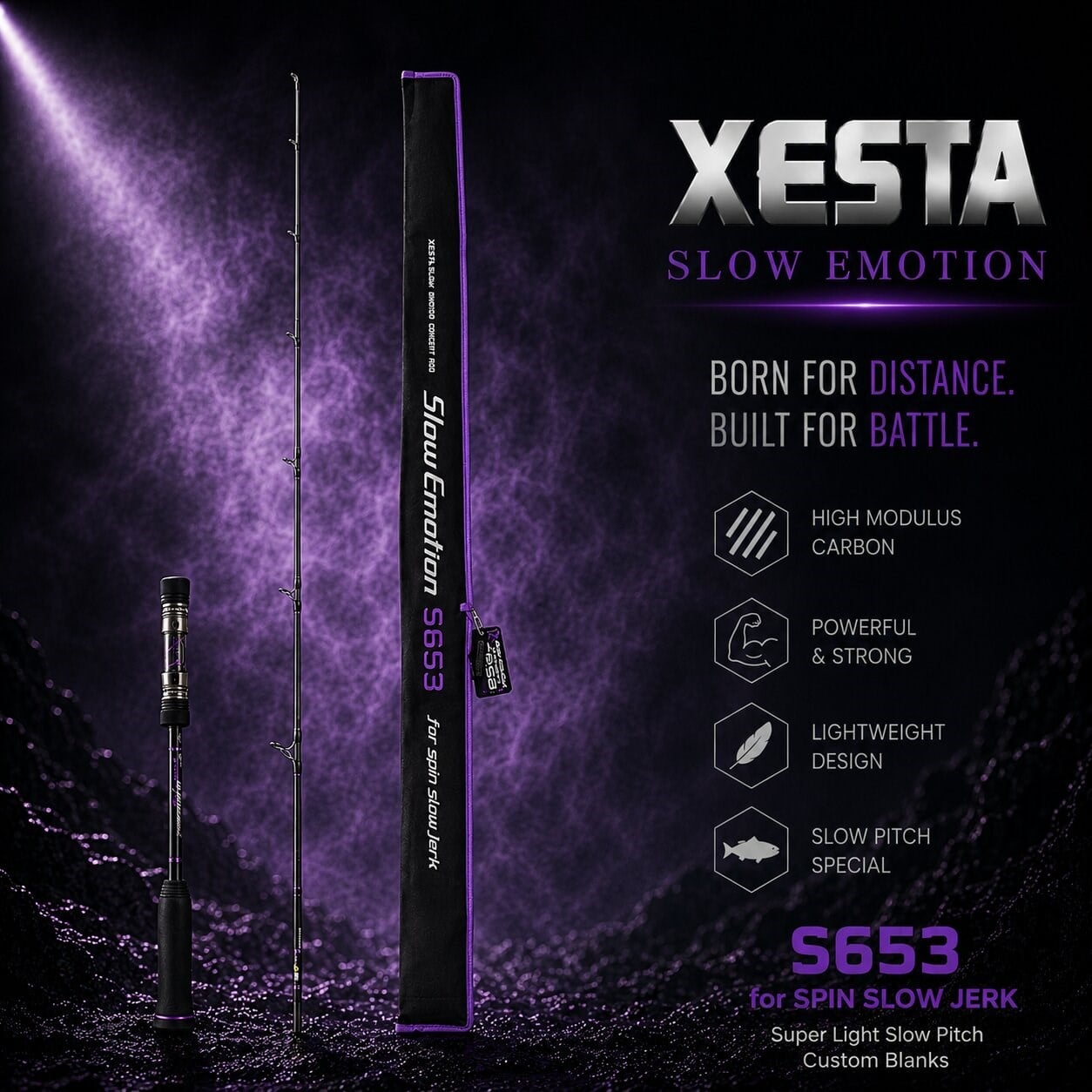 XESTA SLOW EMOTION SPIN SLOW JERK S653 1.95M 150-300G 2P