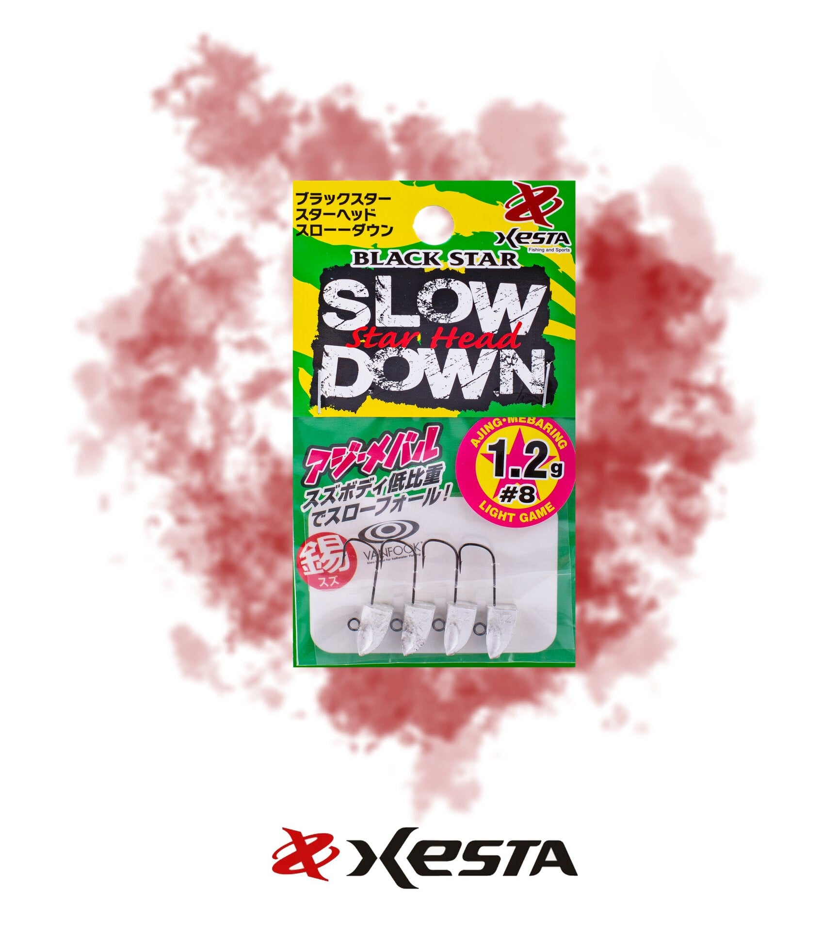 XESTA STAR HEAD SLOW DOWN JIGHEAD #8 4P 1.2G