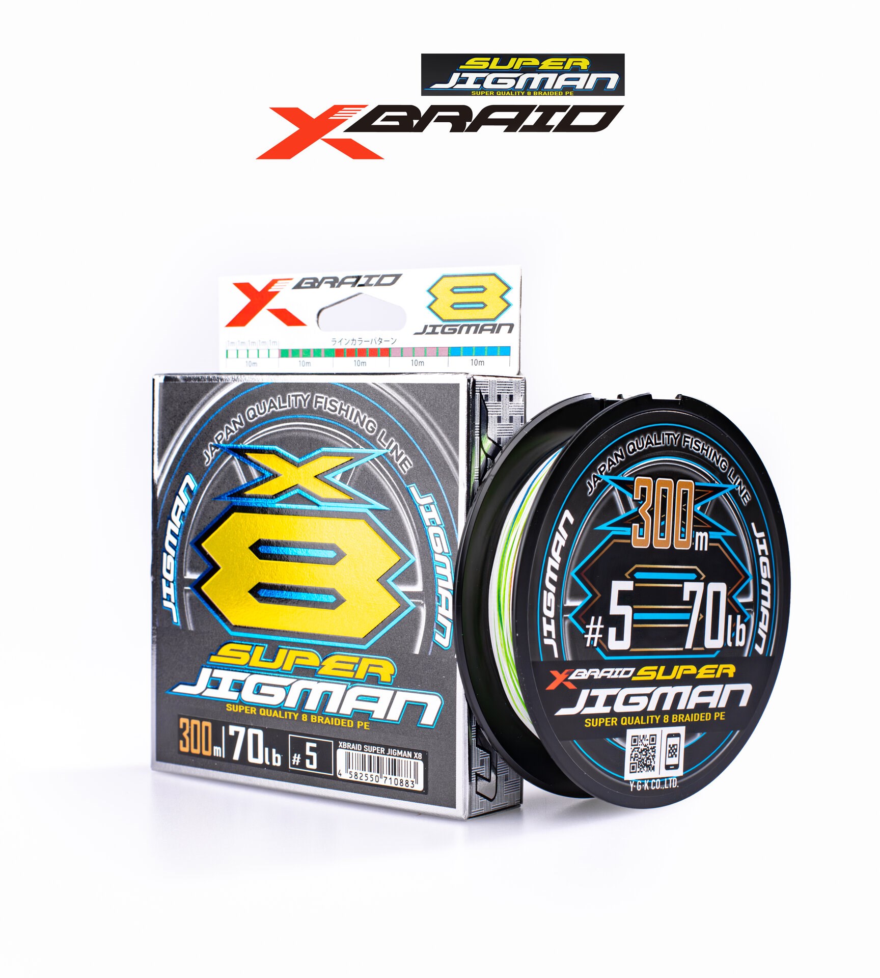 YGK X013 SUPER JIGMAN PE X8 300M 32KG 0.37 MULTICOLOR