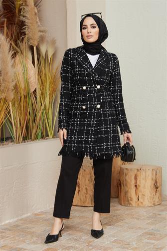 Chanel Tüvit Püsküllü Blazer Ceket - Siyah