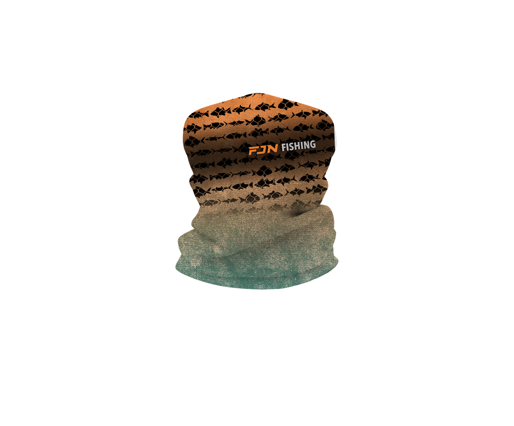 Fujin Neck Gaiter Boyunluk Aqua Orange Fish