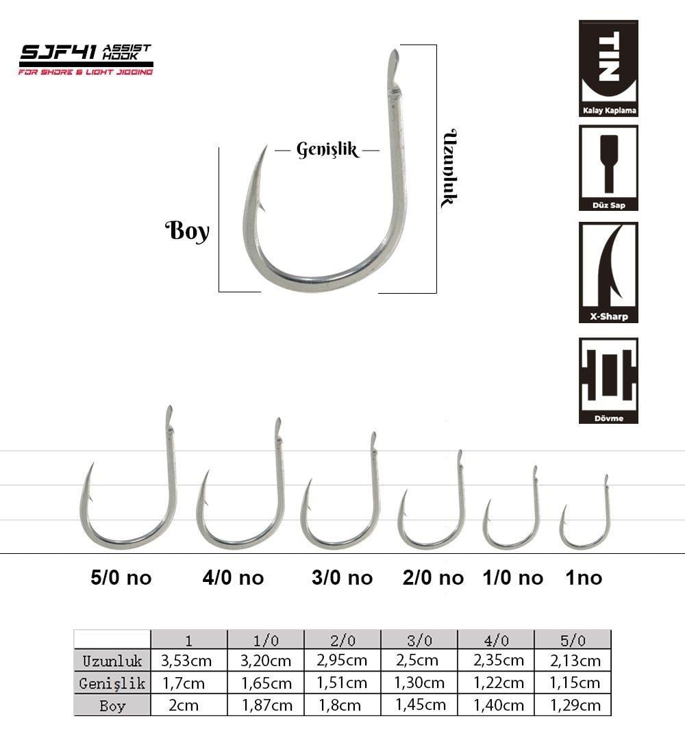 Fujin SJF41 TIN Düz Assist Kancası