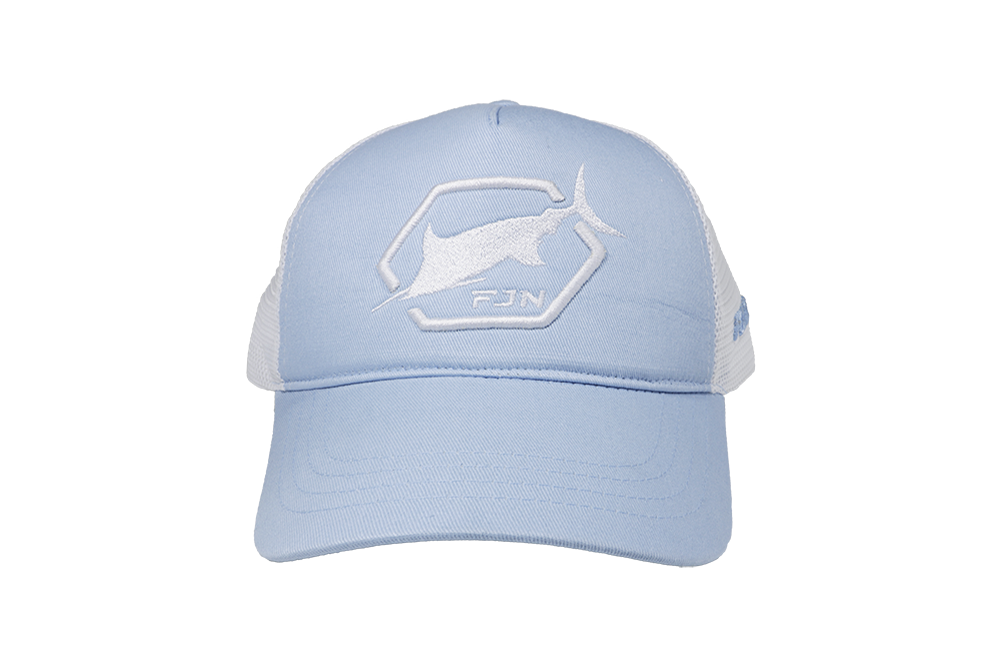 Fujin Sword Fish Balıkçı Şapkası Mavi Beyaz Fileli