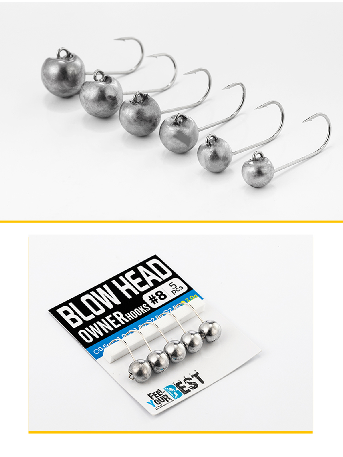 Ecooda Blow Jighead Owner Hook #8 0.5gr