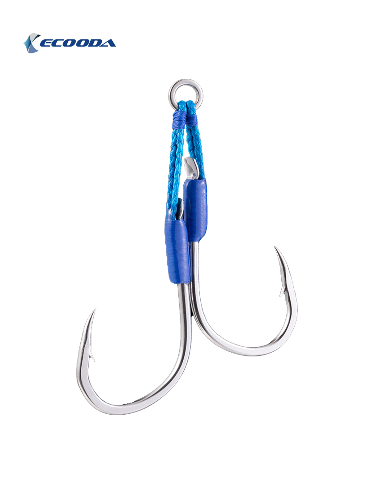 Ecooda Cyan Blue Speed Jigging Hooks Sawara #1/0