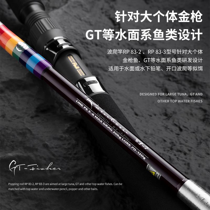 Ecooda GT-Fisher Rainbow 83 251cm 60-100g Popping Kamışı