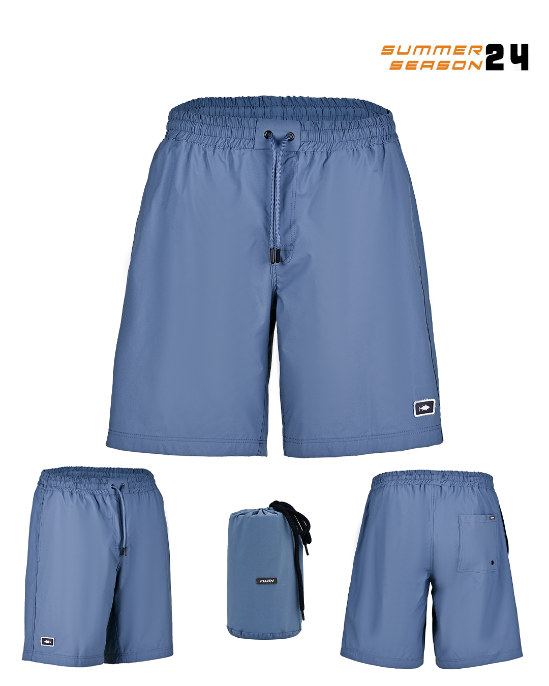 Fujin Pro Angler Board Short Mayo Indigo #S