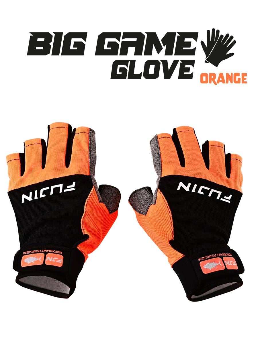 Fujin Pro Angler S24 Big Game Gloves Orange #S/M