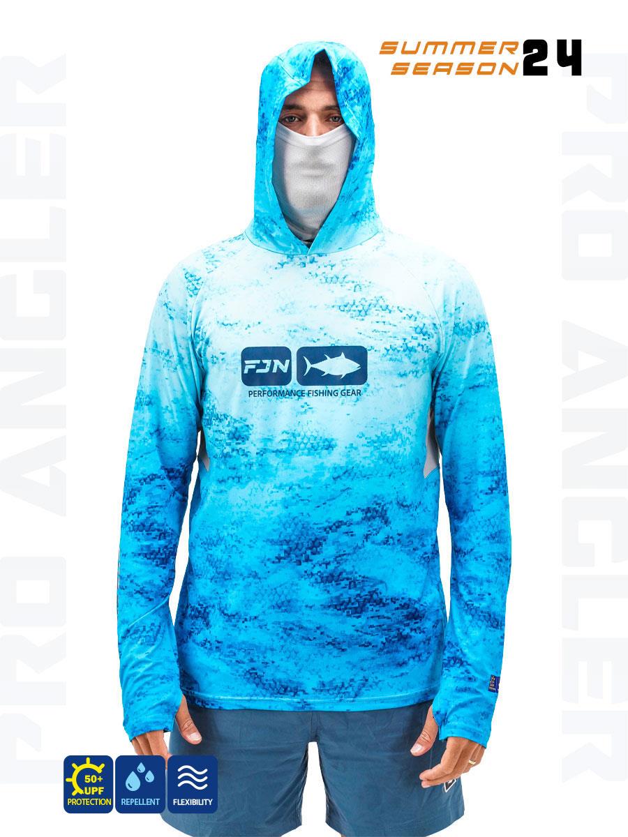 Fujin Pro Angler S24 Buff&Hoodie Blue Wave #S