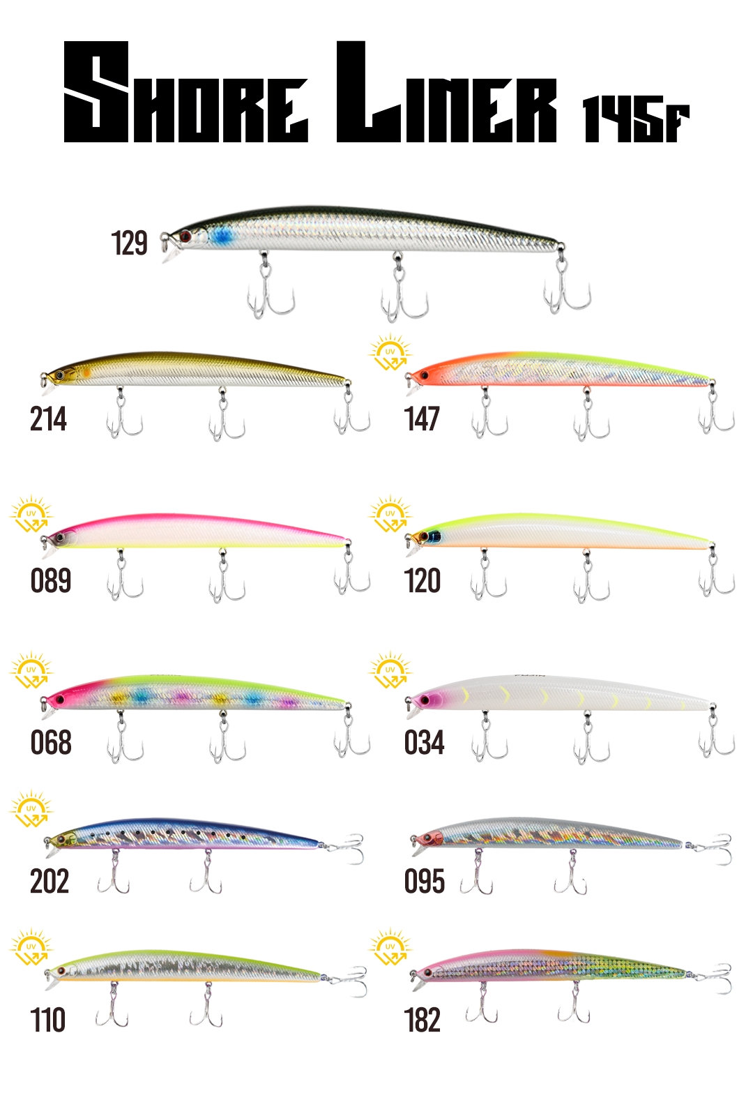 Fujin Shore Liner 145F 20gr #095 Prism Ivory