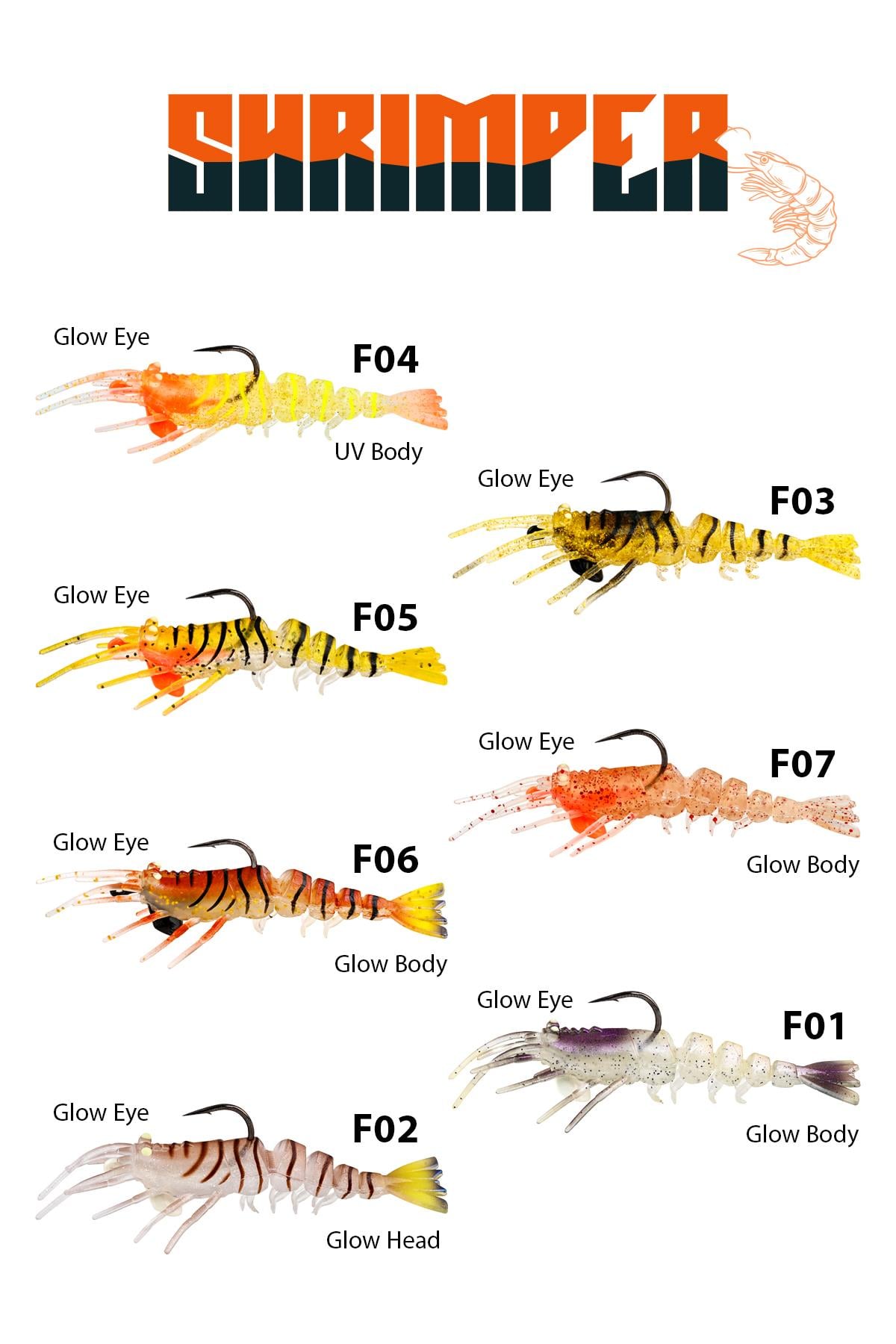 Fujin Shrimper 75mm 3.5gr #F01 Jelly