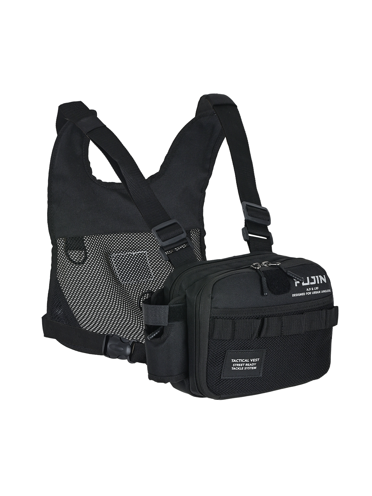 Fujin Tactical Vest Black Balıkçı Çantası