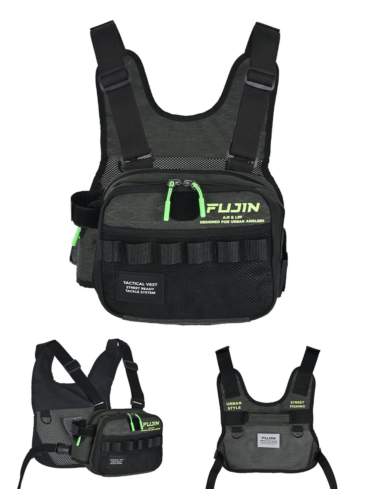 Fujin Tactical Vest Khaki Balıkçı Çantası