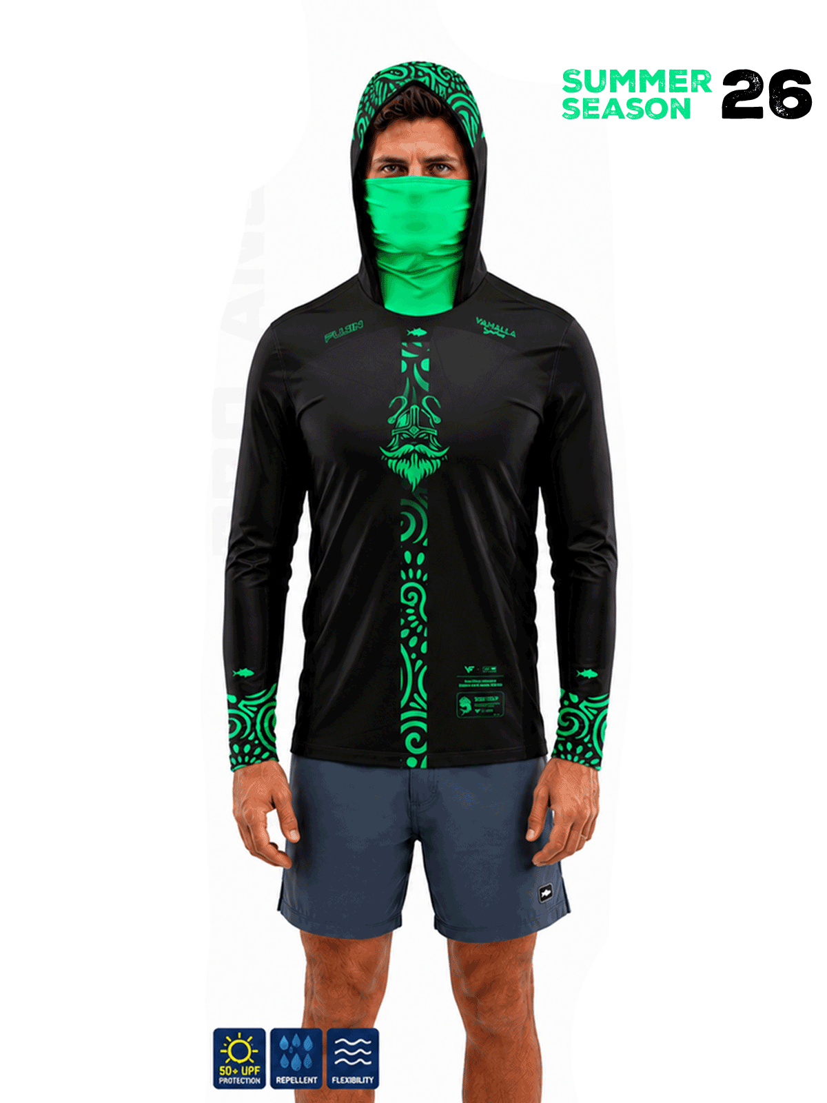 Fujin Valhalla Algea S26 Black Green #S