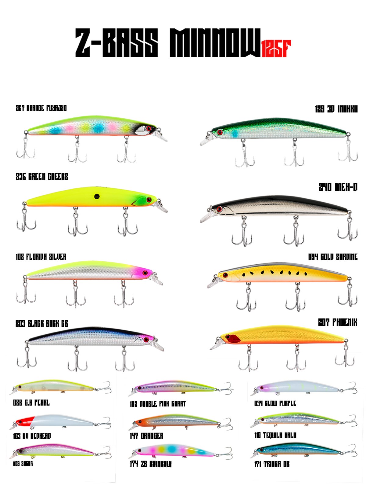 Fujin Z-Bass Minnow 125F 21gr Maket Balık