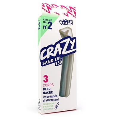 Crazy Sandeel CSE150/2 CSE233 3X Gövde Blue Nacre Silikon Yem