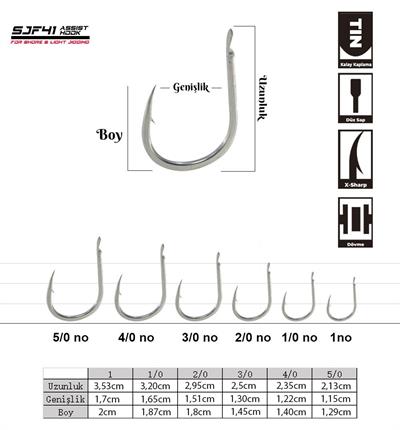 Fujin SJF41 TIN Düz Assist Kancası