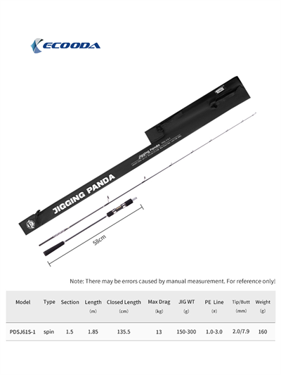 Ecooda Panda61 185cm 150-300g Slow Jigging