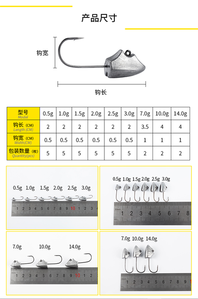 Ecooda Triangular Jighead Owner Hook #8 0.5gr