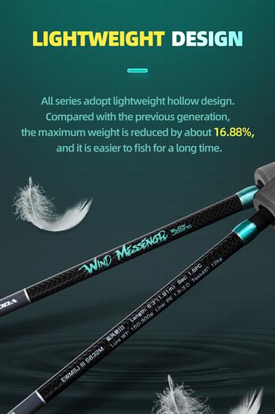 Ecooda Wind Meesenger 3 193cm 60-180g Slow Jigging Kamışı