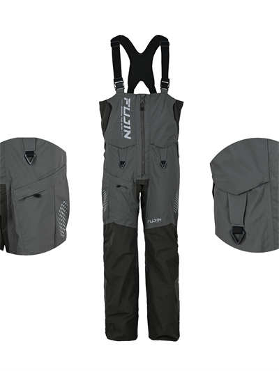 Fujin Bigsea Offshore Bibs Grey Khaki
