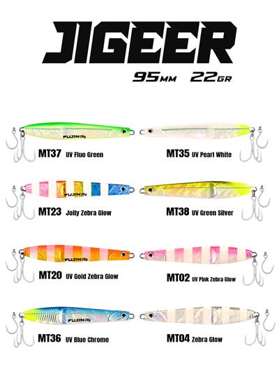 Fujin Jigeer 22gr MT20 Gold Pink Zebra Glow