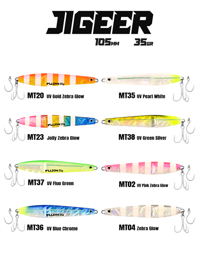 Fujin Jigeer 35gr MT20 UV Gold Zebra Glow