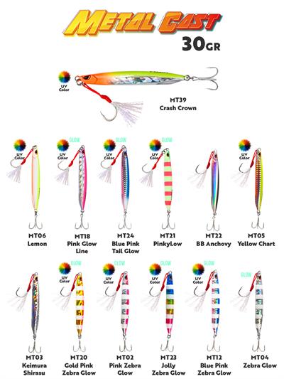 Fujin Metal Cast 30gr MT20 Gold Zebra Glow