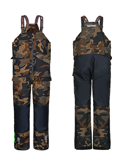 Fujin Pro Angler Off Shore Bibs Camo Navy #Small