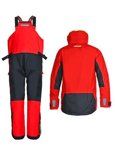 Fujin Pro Angler Off Shore Bibs Red Navy #Small