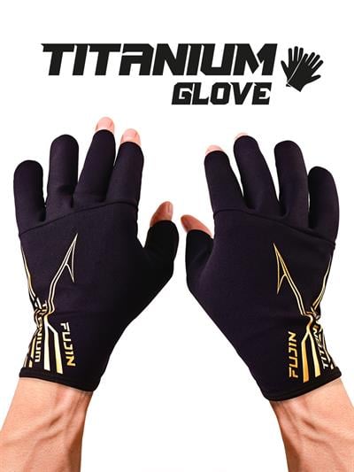 Fujin Pro Angler S24 Titanium Gloves Black #S/M