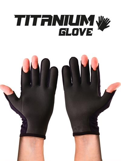 Fujin Pro Angler S24 Titanium Gloves Black #S/M