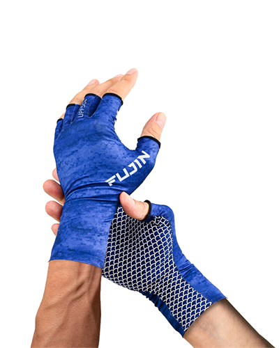 Fujin Pro Angler Summer Gloves Blue #M/L