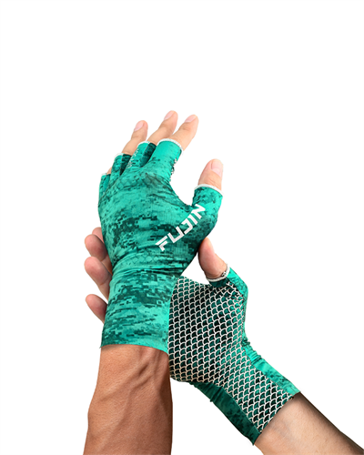 Fujin Pro Angler Summer Gloves Green #M/L