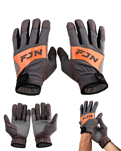 Fujin Pro Angler Trolling Gloves Grey #M/L
