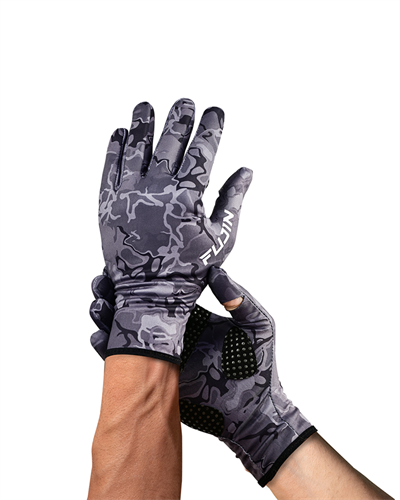 Fujin Pro Angler Winter Gloves Black Camo #M/L