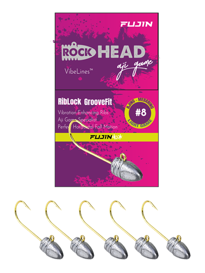 Fujin Rock-Head #8 0.4gr Aji Game Jighead